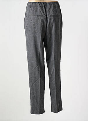 Pantalon chino fermeture zippée sous rabat avec crochet taille normale gris CREAM femme