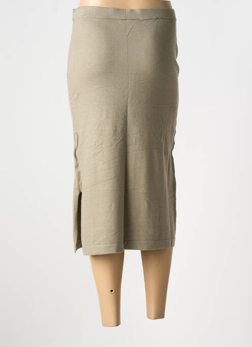 Jupe mi-longue vert CREAM pour femme