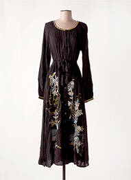 Robe longue manches longues manches longues noir CREAM femme