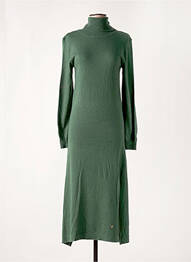 Robe pull coupe cintrée manches longues vert LA PETITE ETOILE femme