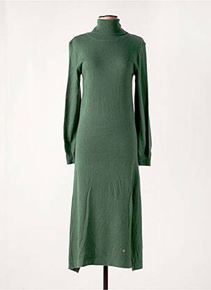 Robe pull coupe cintrée manches longues vert LA PETITE ETOILE femme