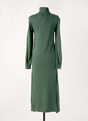 Robe pull coupe cintrée manches longues vert LA PETITE ETOILE femme