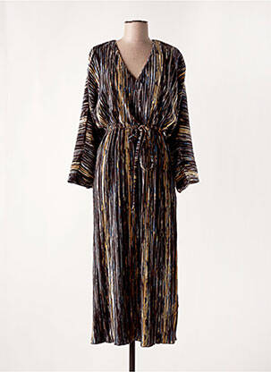 Robe longue manches longues manches longues noir RUE MAZARINE femme