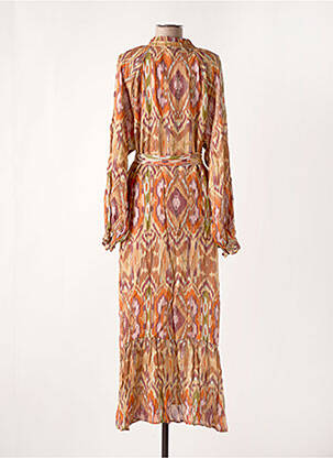 Robe longue manches longues manches longues orange LA PETITE ETOILE femme