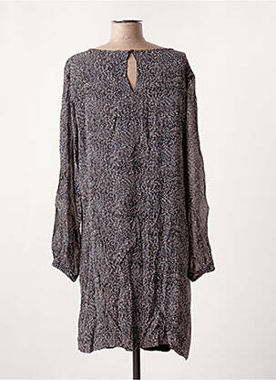 Robe mi-longue imprimé fantaisie manches longues noir CREAM femme