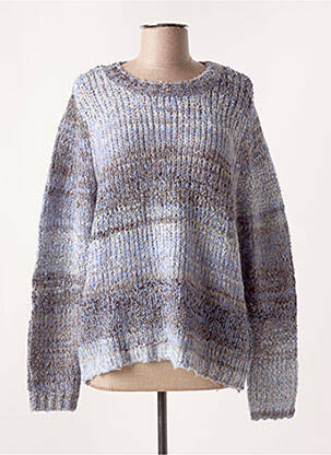 Pull col rond manches longues bleu CREAM femme