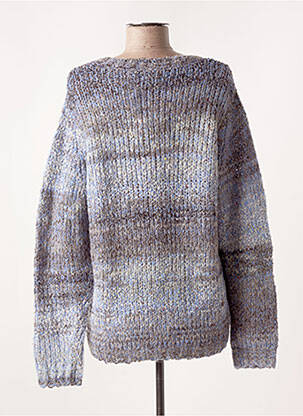 Pull col rond manches longues bleu CREAM femme
