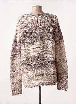 Pull col rond manches longues rose CREAM femme