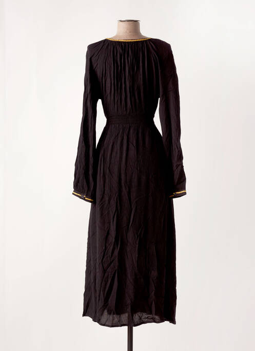 Robe longue manches longues manches longues noir CREAM femme