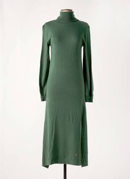 Robe pull coupe cintrée manches longues vert LA PETITE ETOILE femme