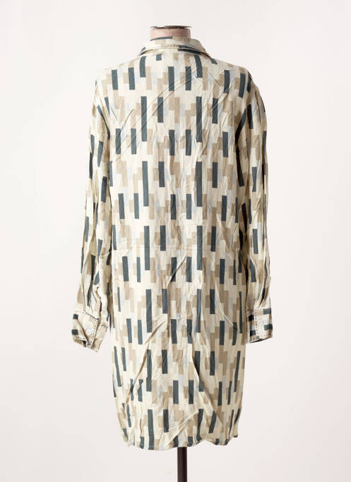 Robe mi-longue beige STORIATIPIC pour femme