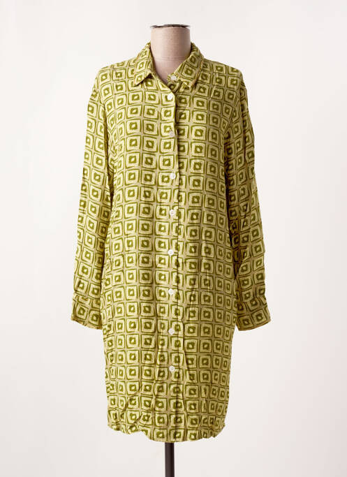 Robe mi-longue vert STORIATIPIC pour femme