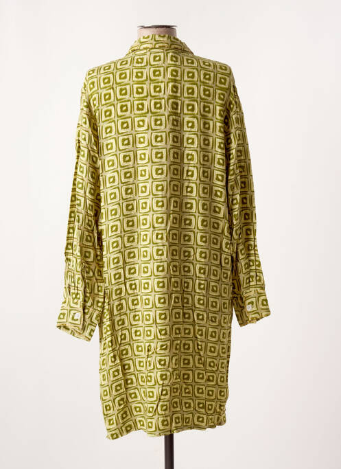 Robe mi-longue vert STORIATIPIC pour femme