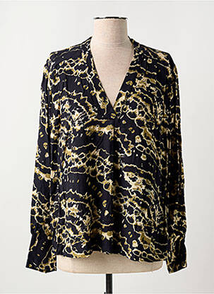 Blouse imprimé fantaisie manches longues noir STORIATIPIC femme