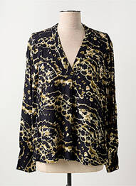 Blouse imprimé fantaisie manches longues noir STORIATIPIC femme