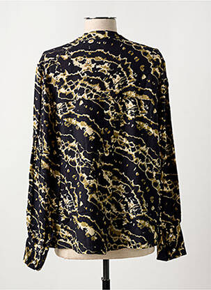 Blouse imprimé fantaisie manches longues noir STORIATIPIC femme