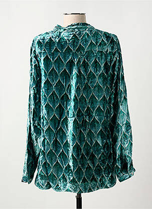 Blouse imprimé fantaisie manches longues vert STORIATIPIC femme