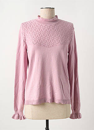 Pull coupe cintrée manches longues violet CREAM femme