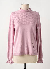 Pull coupe cintrée manches longues violet CREAM femme