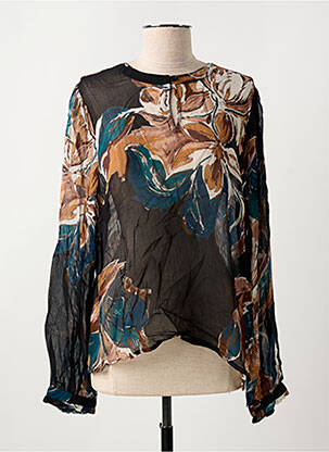 Blouse légère et transparente manches longues noir CREAM femme