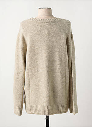 Pull coupe droite manches longues beige CREAM femme