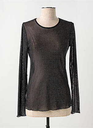 Top coupe cintrée manches longues noir CREAM femme