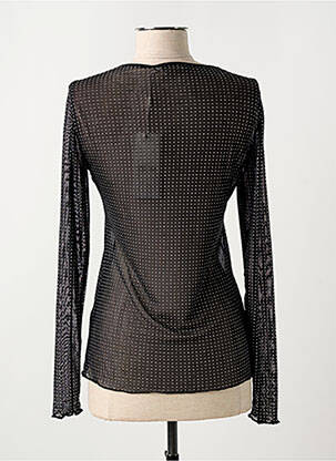 Top coupe cintrée manches longues noir CREAM femme