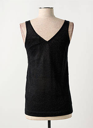 Top coupe cintrée fines bretelles noir CREAM femme