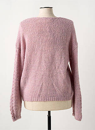 Gilet manches longues col v rose CREAM femme