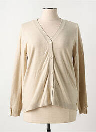 Gilet manches longues col v beige CREAM femme
