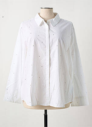 Chemisier coupe droite manches longues blanc CREAM femme