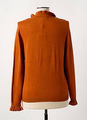 Pull coupe cintrée manches longues orange CREAM femme