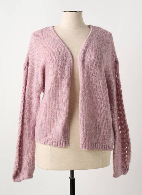 Gilet manches longues rose CREAM pour femme