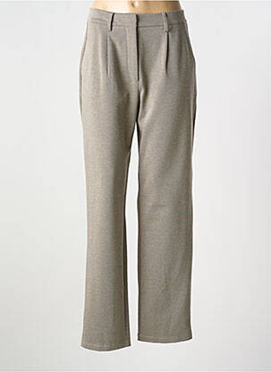 Pantalon droit stretch taille normale marron YEST femme