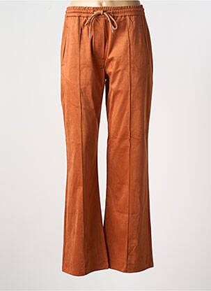 Pantalon droit stretch taille normale orange K-DESIGN femme