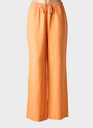 Pantalon droit taille élastique taille normale orange YEST femme