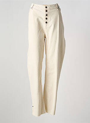 Jeans coupe droite stretch taille normale beige YEST femme