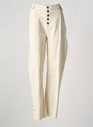 Jeans coupe droite stretch taille normale beige YEST femme