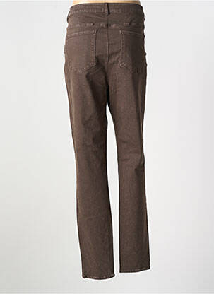 Jeans coupe slim stretch taille normale marron YEST femme