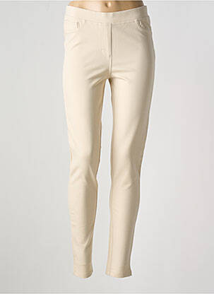 Pantalon slim taille élastique taille normale beige BASE LEVEL femme