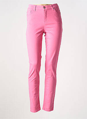 Jeans coupe slim stretch taille normale rose YEST femme