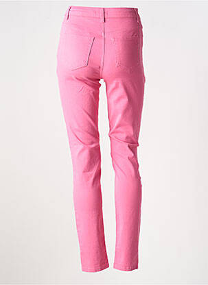 Jeans coupe slim stretch taille normale rose YEST femme