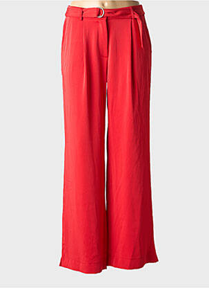 Pantalon droit stretch taille normale rouge IVY BEAU femme