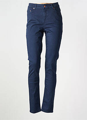 Jeans coupe slim stretch taille normale bleu BASE LEVEL femme