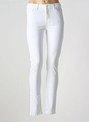 Jeans coupe slim stretch taille normale blanc BASE LEVEL femme