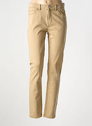Jeans coupe slim stretch taille normale marron YEST femme