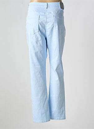 Pantalon slim tissage popeline taille normale bleu JULIE GUERLANDE femme