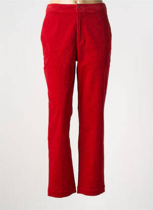 Pantalon droit stretch taille normale rouge SURKANA femme