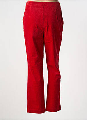 Pantalon droit stretch taille normale rouge SURKANA femme
