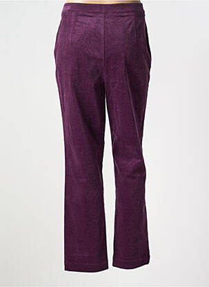 Pantalon droit stretch taille normale violet SURKANA femme